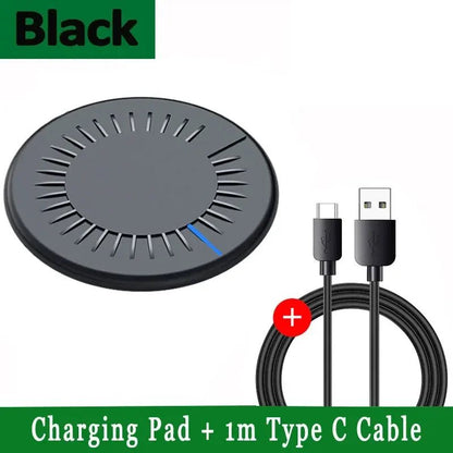 200W Wireless Charger Pad Stand Mobile Phone Chargers Fast Charging Dock Station For iPhone 16 15 14 13 Pro Max Samsung Xiaomi - EverHype