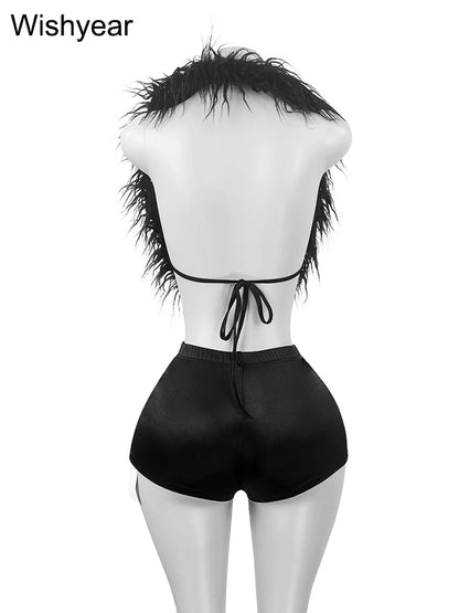 Women's Halter Tank Top & Stretch Shorts Set - EverHype