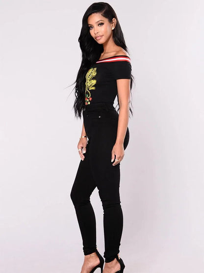 Vintage Skinny Jeans - Women's Stretch Denim Straight Leg Pants | 2026 Style - EverHype