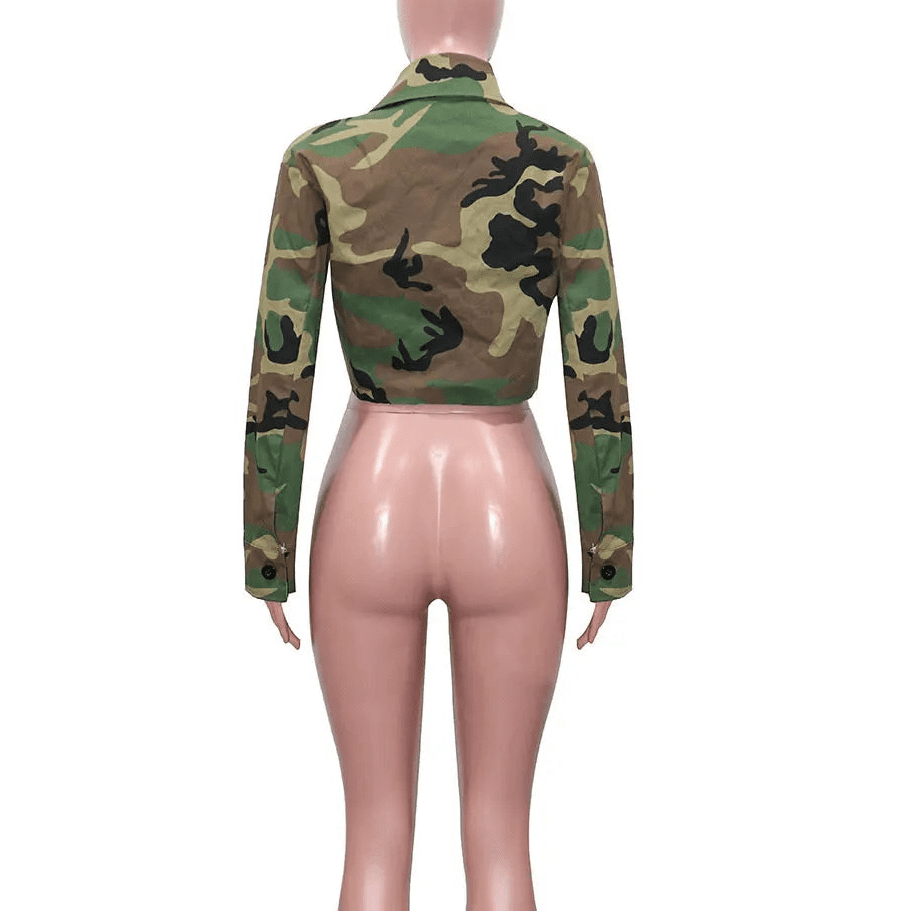 Camouflage Mini Trench Jacket - Streetwear Long Sleeve Coat | EverHype 2026 - EverHype