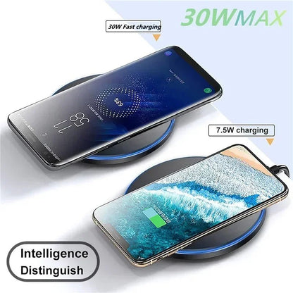 200W Wireless Charger Pad Stand Mobile Phone Chargers Fast Charging Dock Station For iPhone 16 15 14 13 Pro Max Samsung Xiaomi - EverHype