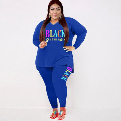Plus Size Sweatsuit 2 - Piece Set - Winter Sports Outfit for Women XL - 5XL - EverHype