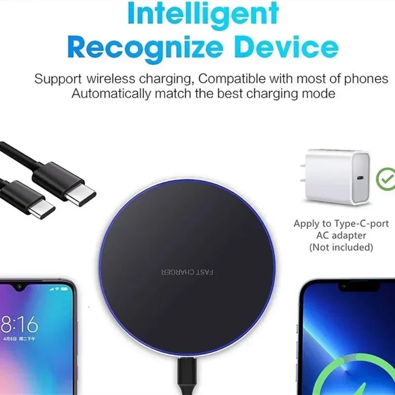 200W Wireless Charger Pad Stand Mobile Phone Chargers Fast Charging Dock Station For iPhone 16 15 14 13 Pro Max Samsung Xiaomi - EverHype