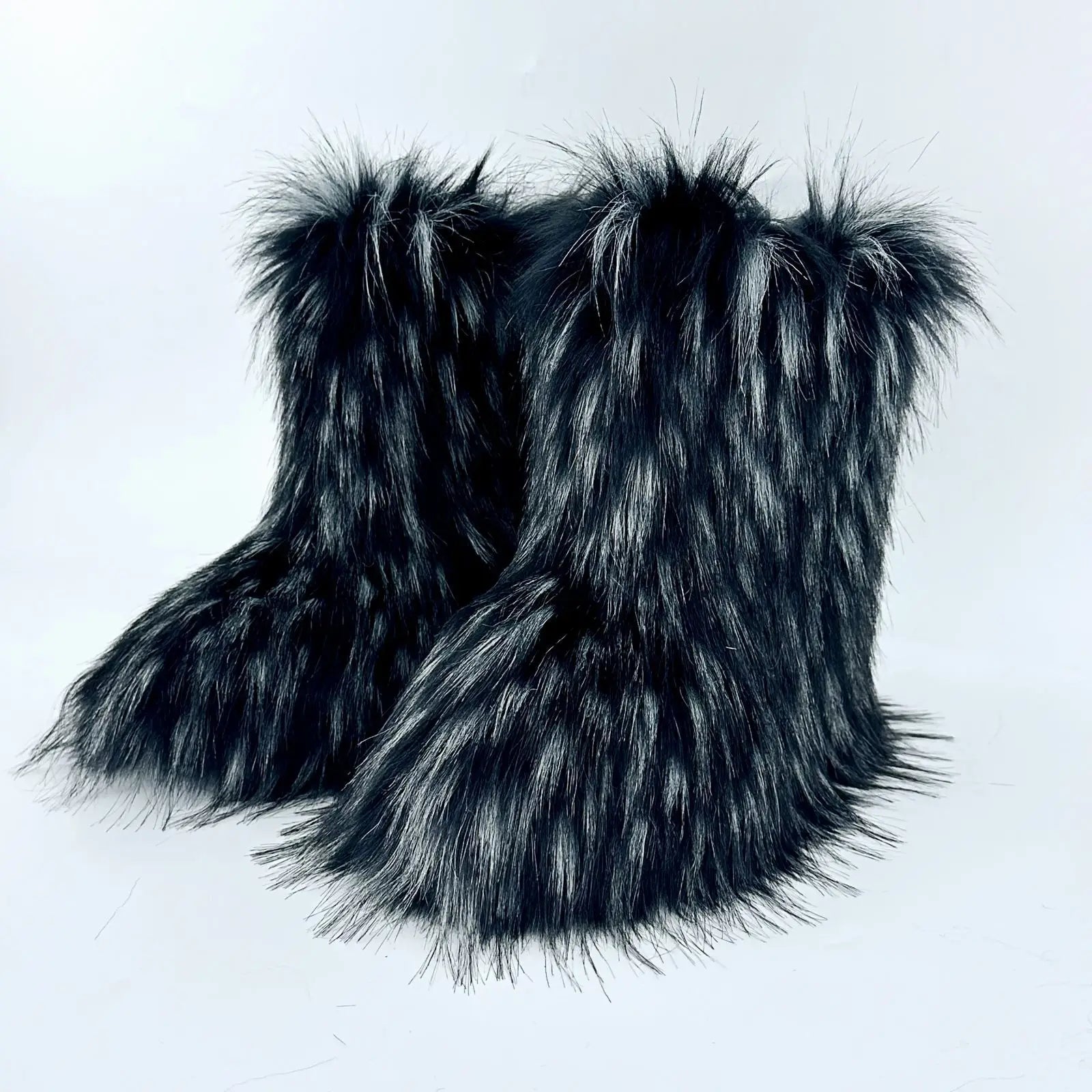 Winter Fluffy Faux Fox Fur Boots - Luxury Warm Snow Boots - EverHype