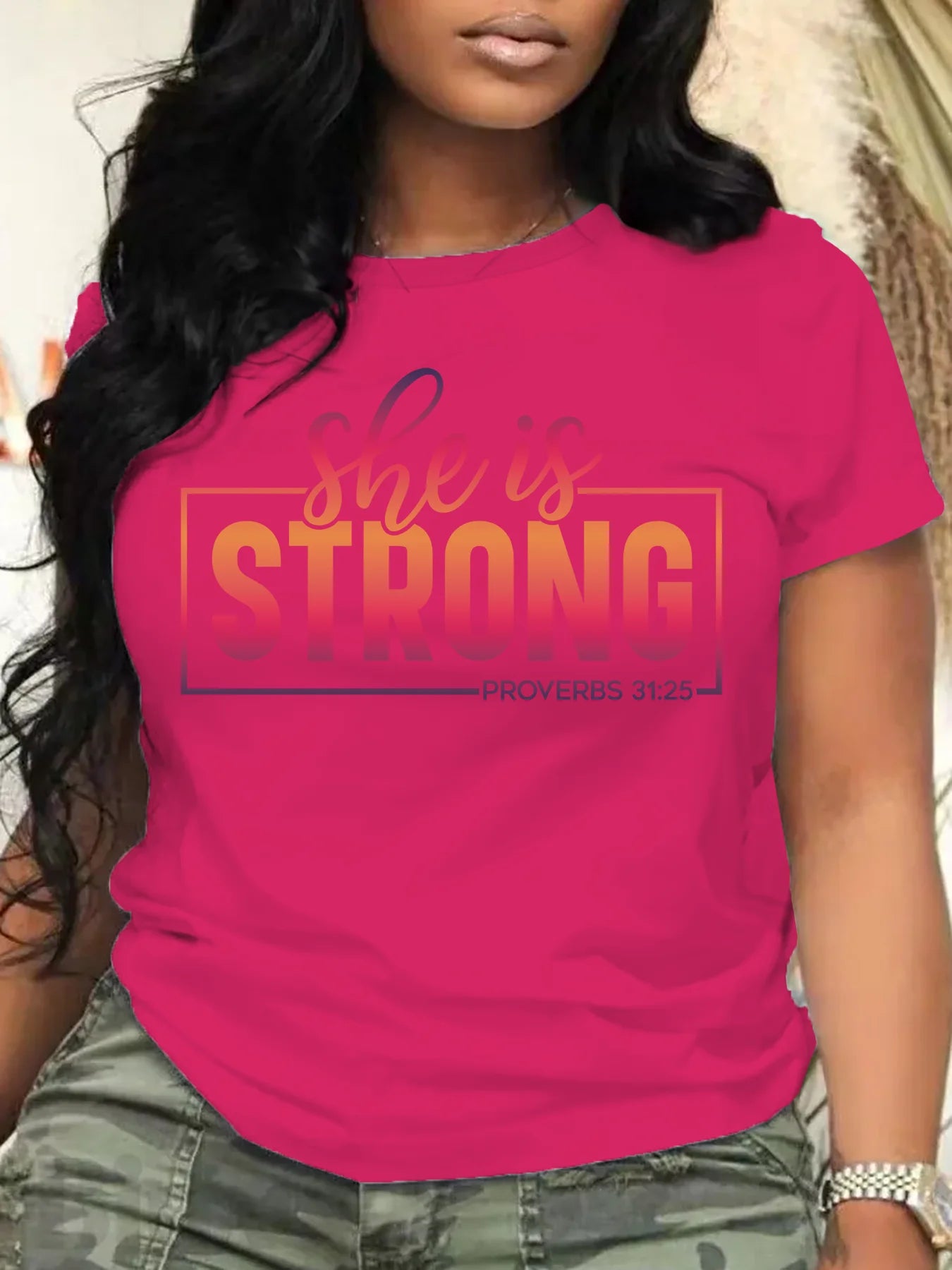 Women Plus Size Clothing Summer Round Neck Short Sleeve Printed Letter Gradient Color Casual Plus Size T-Shirts Y2k Top - EverHype