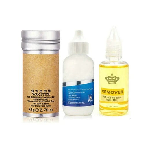 Waterproof Lace Glue and Remover Kit for Wigs Super Hold Hair Bonding Glue Adhesive for Lace Wigs Lace Glue hair wax stick - EverHype