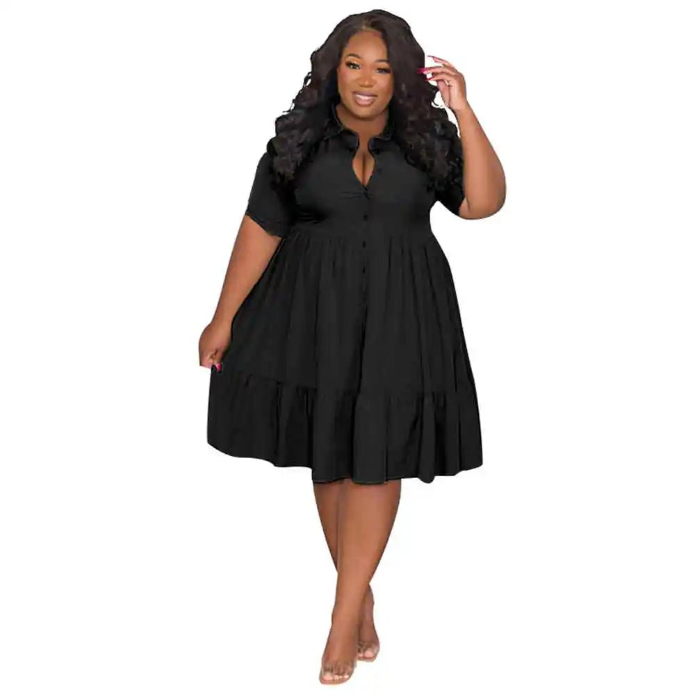 Plus Size Ball Gown Mini Dress - Elegant Casual Summer Dress | EverHype 2026 - EverHype
