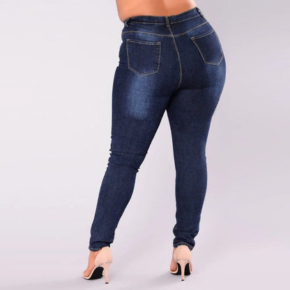 Plus Size High Waist Jeans - Stretchy Skinny Denim Pencil Pants | 2XL - 7XL - EverHype