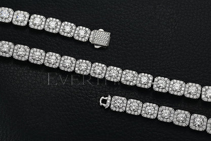 Moissanite Cuban Link Bracelet - 10mm - 12mm 925 Silver Iced Out Chain - EverHype