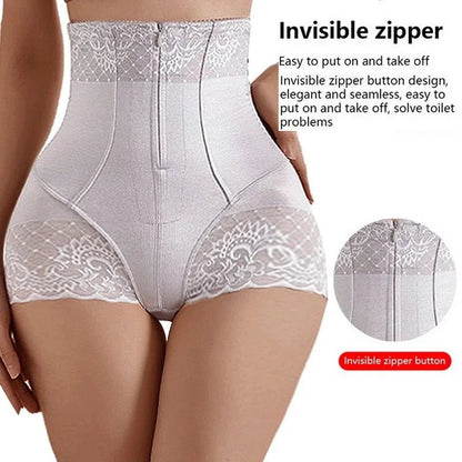 2023 New Tummy Control Panties Women Zipper Body Shaper High Waist Shaper Pants Seamless Shapewear Postpartum Panties - EverHype