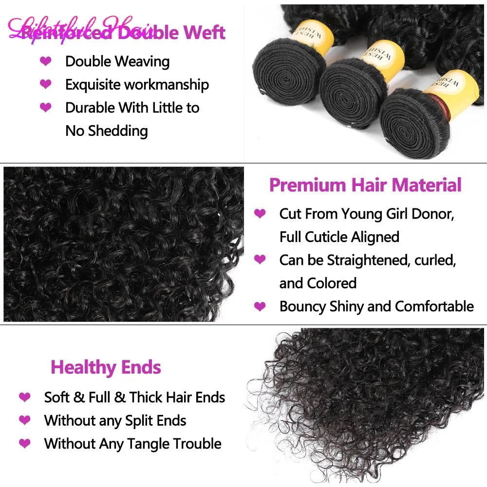 26 28 30 Inch Curly Human Hair Bundles 1/3/4 Pieces kinky Curly Raw Hair Bundles Human Hair Extensions Brazilian Hair For Black - EverHype