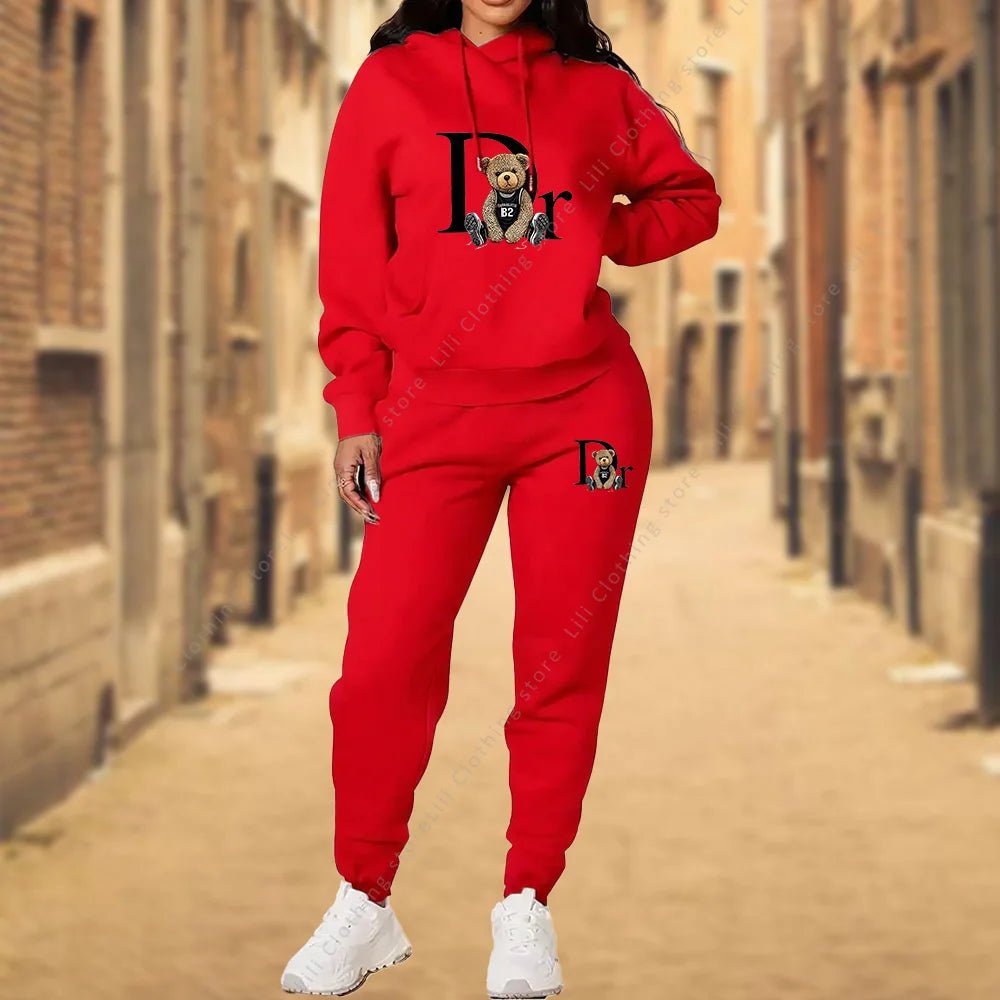 Women's TrackSuit Aesthetic Designer Clothes High quality Hoodies Sweatshirts Sweatpants 2 Piece Suit Sportwear Woman Pants Sets - EverHype