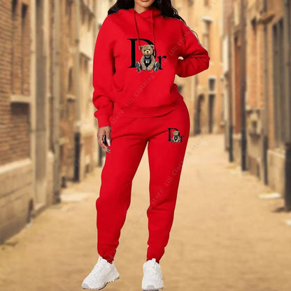 Women's TrackSuit Aesthetic Designer Clothes High quality Hoodies Sweatshirts Sweatpants 2 Piece Suit Sportwear Woman Pants Sets - EverHype