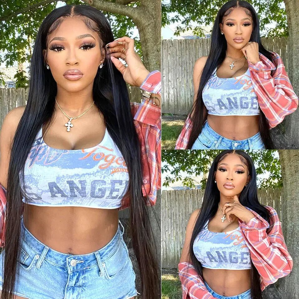 30 Inch Long Bundles Straight Human Hair 1/3/4 Pcs Bone Straight Hair Weave Double Weft 100% Remy Raw Hair Extensions Natural - EverHype