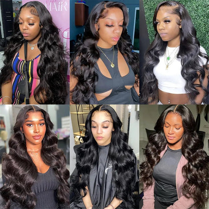 30 - 40 Inch HD Lace Frontal Wig - Body Wave Human Hair Pre - Plucked 13x6 - EverHype