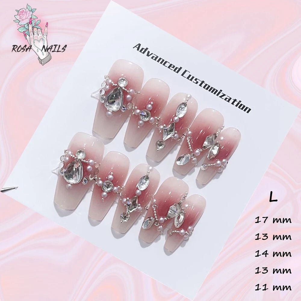 Fake Nails y2k Rainbow Discoloration Effect Handmade Tips Shine Chameleon Flakes Hologram Mirror Manicure Gothic Press on Nails - EverHype