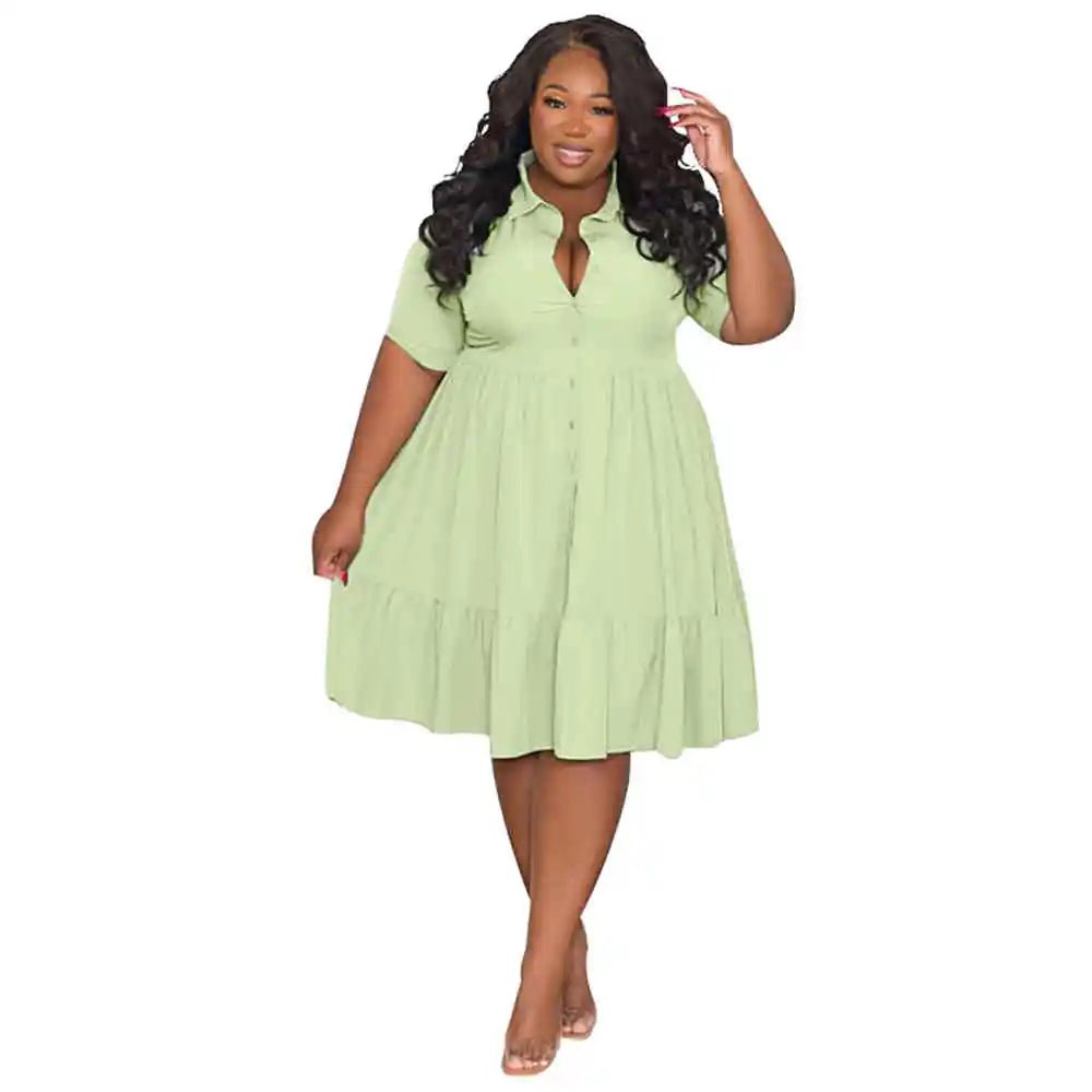 Plus Size Ball Gown Mini Dress - Elegant Casual Summer Dress | EverHype 2026 - EverHype
