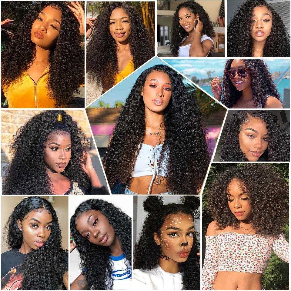 15A Afro Kinky Curly Hair 1/ 3 / 4 Bundles Deal Raw Virgin Indian Hair Bundles Isee Hair Weave Extensions Natural Color 100G/PC - EverHype