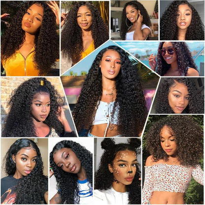 15A Afro Kinky Curly Hair 1/ 3 / 4 Bundles Deal Raw Virgin Indian Hair Bundles Isee Hair Weave Extensions Natural Color 100G/PC - EverHype