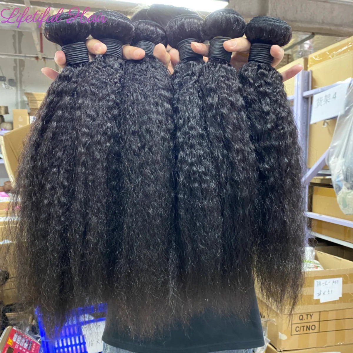 28 30 Inch Kinky Straight Human Hair Bundles Brazilian Yaki Bundles 100% Human Hair Extensions Raw Hair Bundles Fast Shipping - EverHype