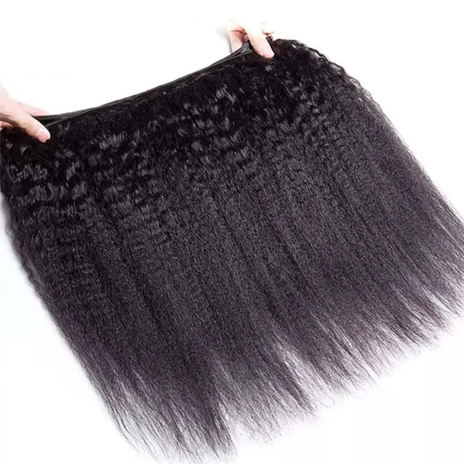 30 32 Kinky Straight Human Hair Bundles 100% Human Hair Bundles Raw Hair Bundle Brazilian Remy Hair Extensions On Sale Clearance - EverHype