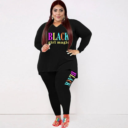 Plus Size Sweatsuit 2 - Piece Set - Winter Sports Outfit for Women XL - 5XL - EverHype