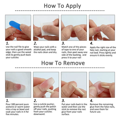 10Pcs Black Handmade Press On Nails Coffin Fake Nails Full Cover Gradient Metal Contrast Artificial Manicure Wearable Nail Tips - EverHype