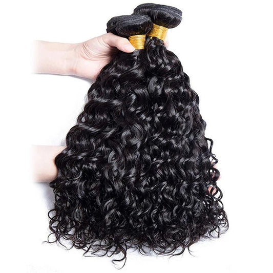 Water Wave Bundles 100% Human Hair Extensions For Women Unprocessed Peruvian Hair Bundle Raw Virgin Human Hair Bundle Curly Hair - EverHype