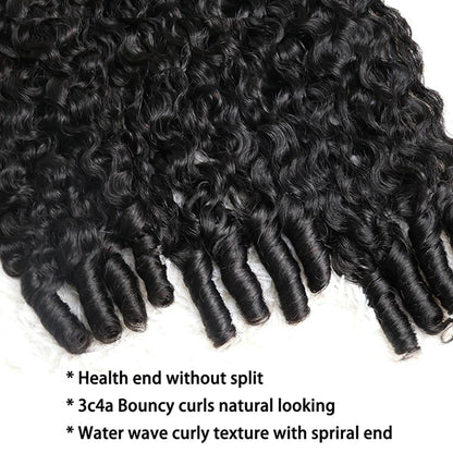 15A Burmese Curly Bundles Human Hair Raw Unprocessed Human Hair Extensions Super Double Drawn Vietnamese 1/3/4 Human Hair Bundle - EverHype