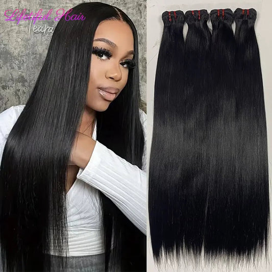 15A Double Drawn Hair Bundles Straight Vietnamese Raw Hair Bundles Human Hair Extensions 20 22 24 Inch Tissage Humain Hair - EverHype