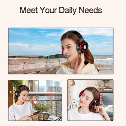 Best Colorful Earphones Wireless Bluetooth 5.3 Headsets Built - in Mp3 Player Foldable Sport Headphones Stereo Sound For Cellphone - EverHype