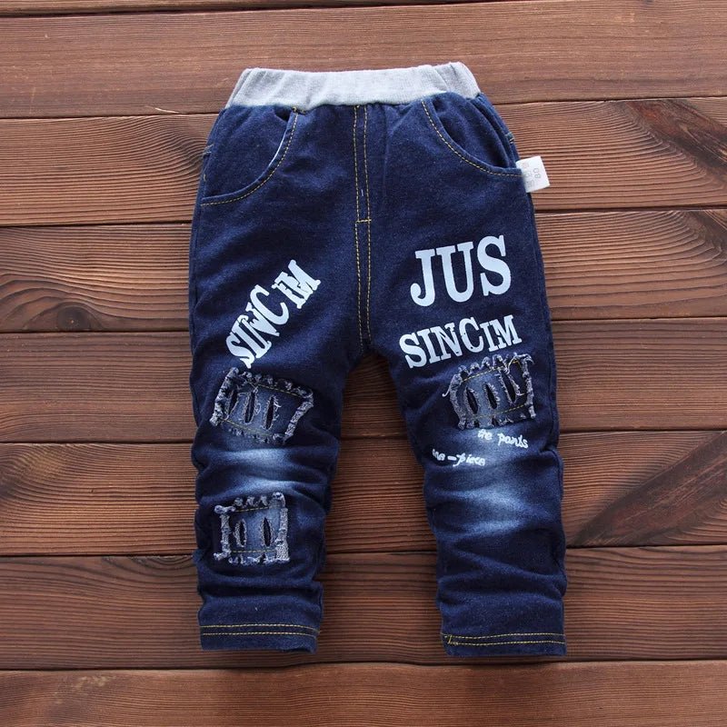 Boys Denim Tracksuit - 2 - Piece Star Print Set for Kids Ages 1 - 4 - EverHype