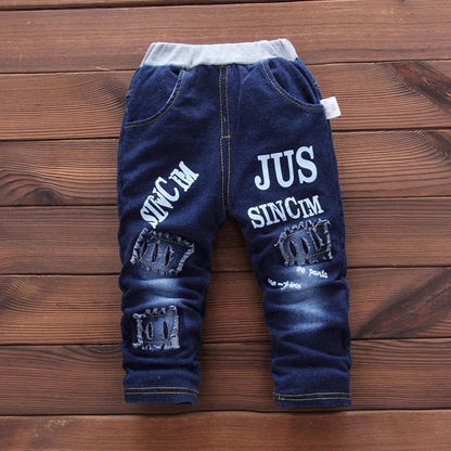 Boys Denim Tracksuit - 2 - Piece Star Print Set for Kids Ages 1 - 4 - EverHype