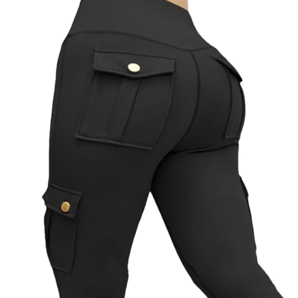 Plus Size Butt Lift Leggings with Pockets - EverHype
