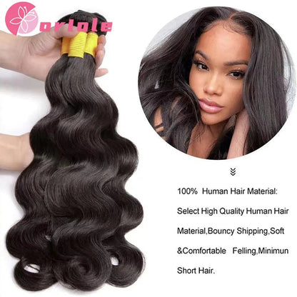 Brazilian Body Wave Human Hair Bundles Natural Hair Weave 1/3/4 Bundles Deal 8 - 32Inch 100% Human Hair Wigs Remy Hair Extensions - EverHype