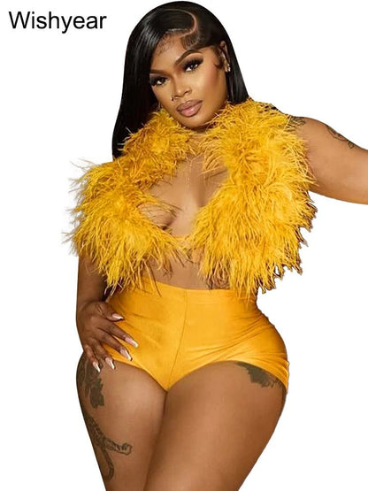 Women's Halter Tank Top & Stretch Shorts Set - EverHype