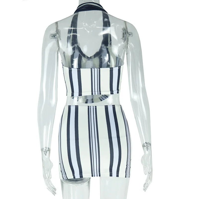 Striped Mini Skirt & Sleeveless Top Set - 2 - Piece Sporty Streetwear | EverHype 2026 - EverHype