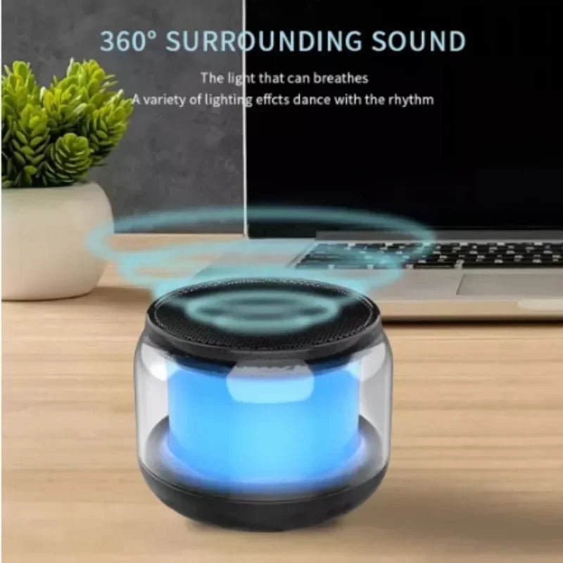 Wireless Bluetooth Speaker Portable Small Steel Gun Metal Heavy Stereo Surround Subwoofer Outdoor Mini Bluetooth Small Speaker - EverHype