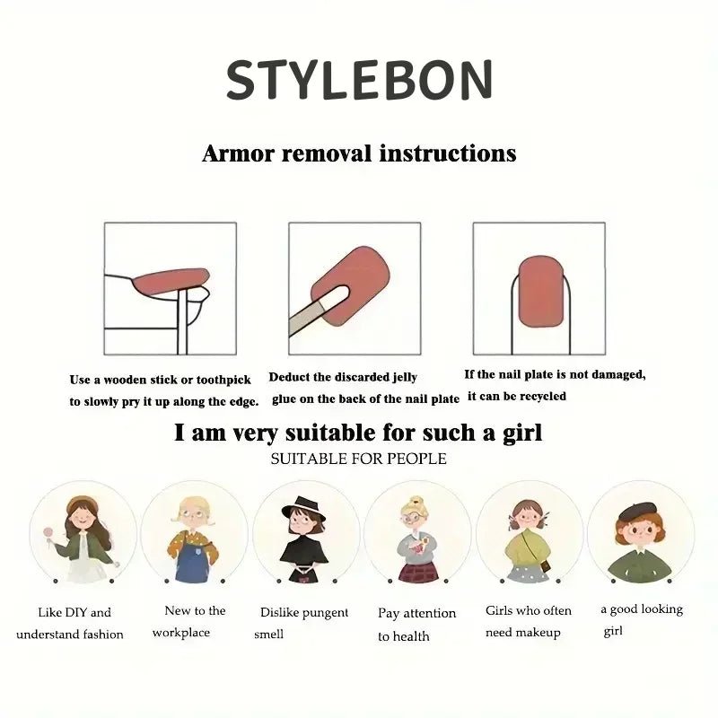 24pcs Valentine'S Day Press On Nails Set Short Almond Shaped Glossy Red Nails with Heart Glitter Pattern False Nails For Party - EverHype