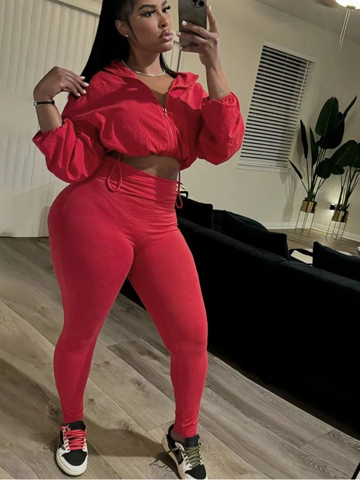 Weird Puss Women's Tracksuit Set Zipper Jacket & Leggings - EverHype