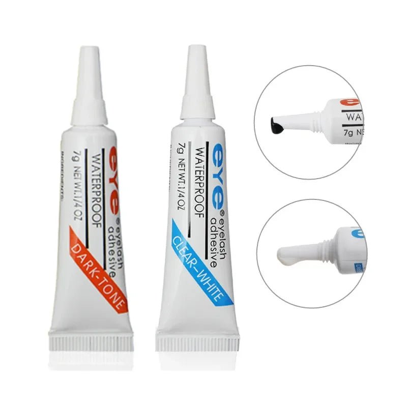 False Eyelash Extension Glue Waterproof Makeup Tools Accessories Eyelash Glue New Strong Lash Glue Adhesive 7g, Black or Clear - EverHype