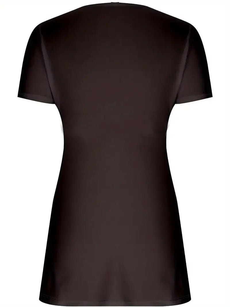 Women Plus Size 1XL - 5XL V - Neck Shirt Flattering Short Sleeves Fashionable Twist Detail Premium Casual Wear for Women - EverHype