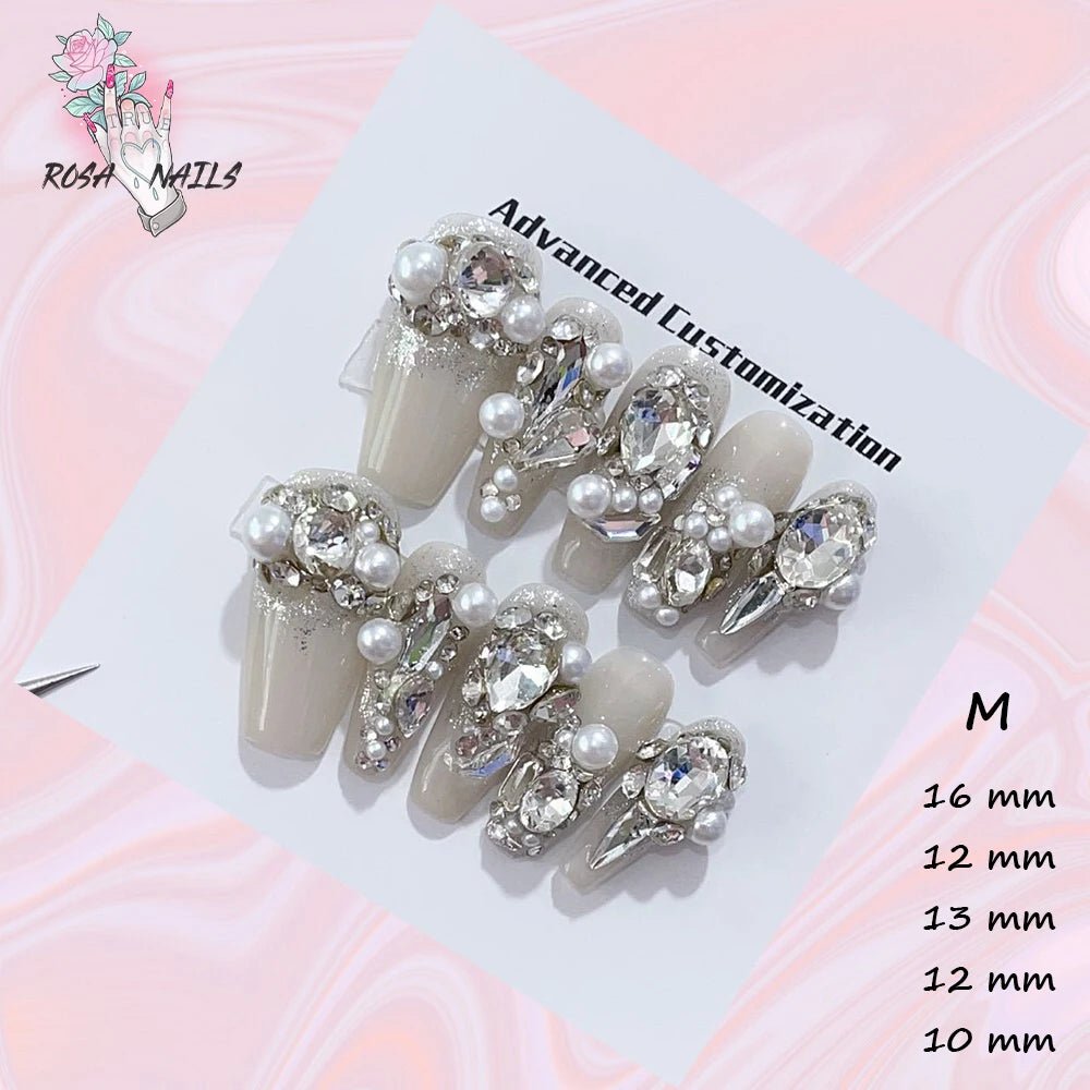 Fake Nails y2k Rainbow Discoloration Effect Handmade Tips Shine Chameleon Flakes Hologram Mirror Manicure Gothic Press on Nails - EverHype