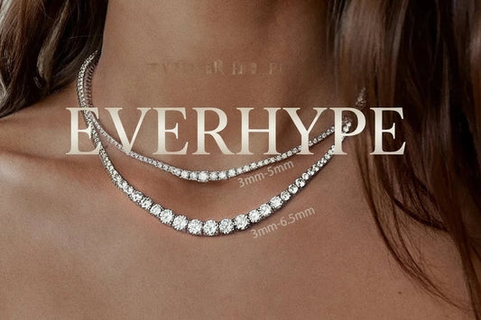 Moissanite Tennis Necklace - 925 Sterling Silver with Certificate - EverHype