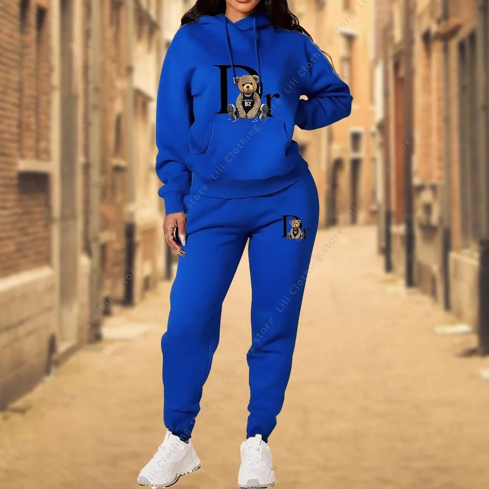 Women's TrackSuit Aesthetic Designer Clothes High quality Hoodies Sweatshirts Sweatpants 2 Piece Suit Sportwear Woman Pants Sets - EverHype