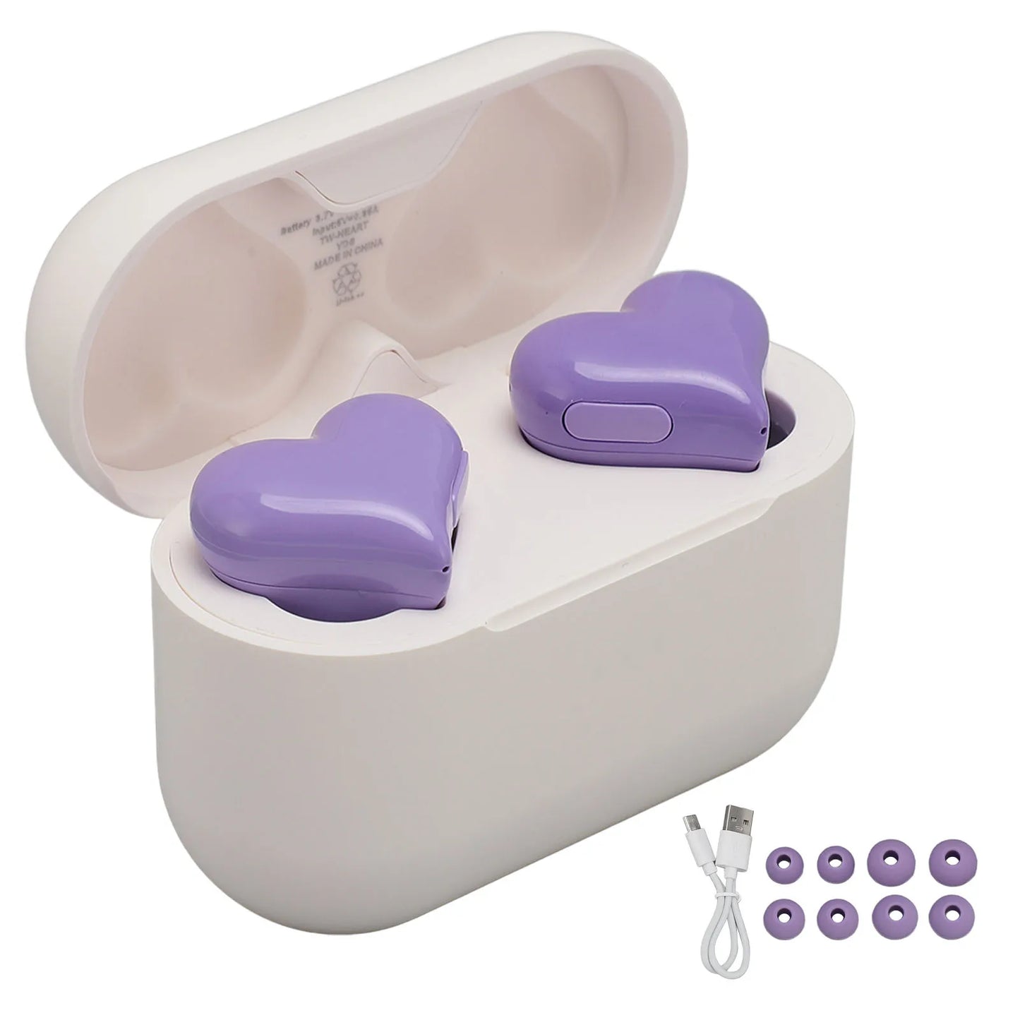 Heart Shaped Wireless Earbuds Wireless Earbuds Headphone Fast Pairing 20 Hours Playtime for Girls Women for Outdoor Gym Sports - EverHype