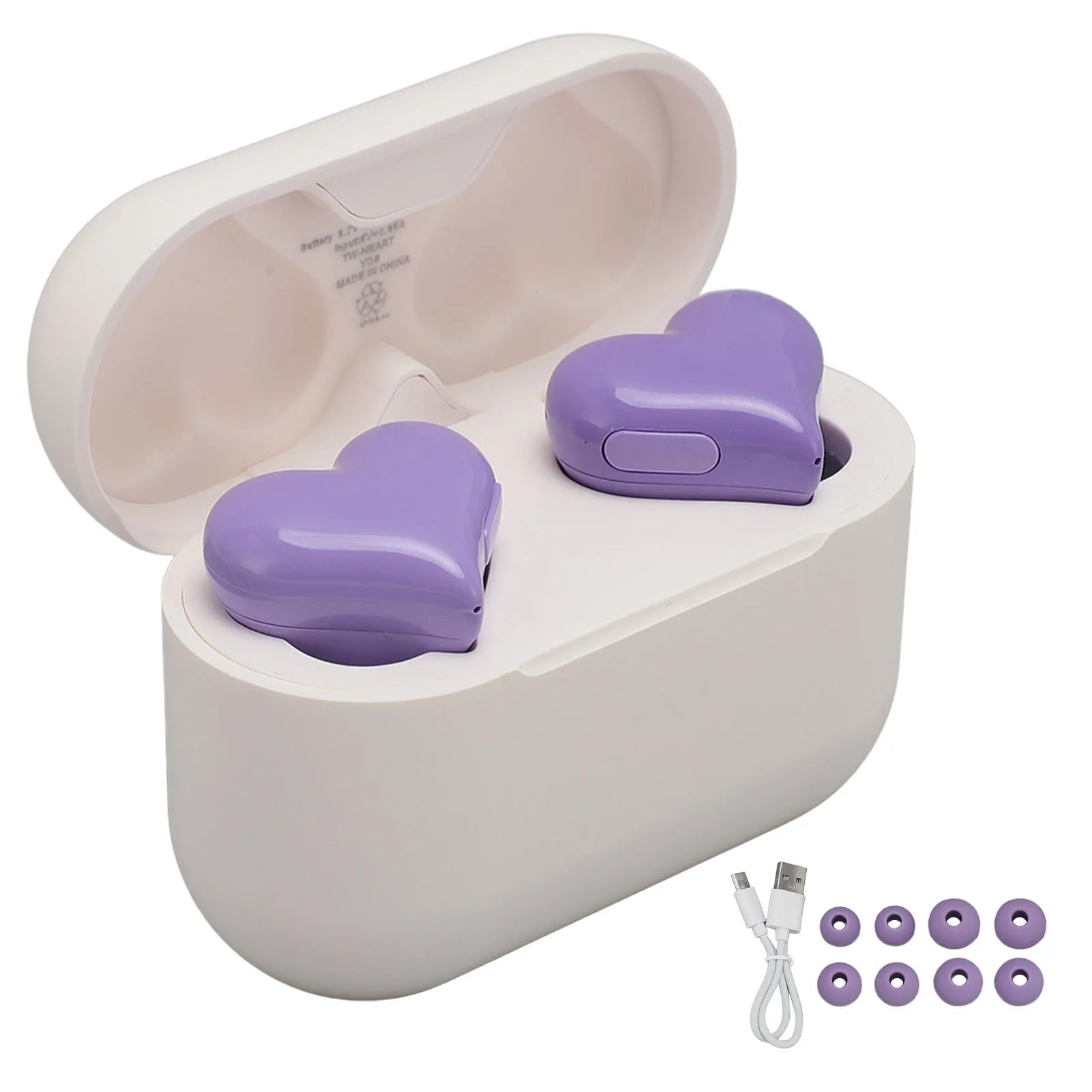 Heart Shaped Wireless Earbuds Wireless Earbuds Headphone Fast Pairing 20 Hours Playtime for Girls Women for Outdoor Gym Sports - EverHype