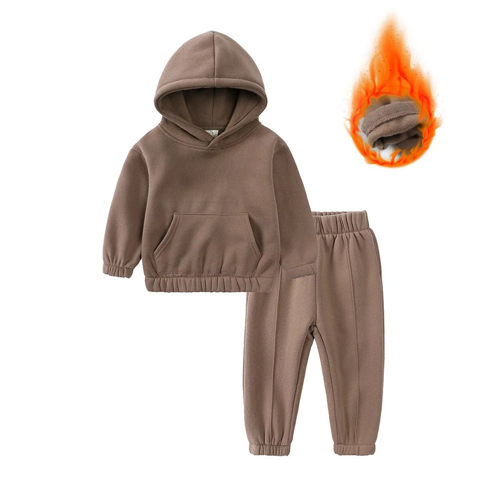 Kids 2 - Piece Fleece Set - Warm Sweatshirt & Pants for Boys & Girls - EverHype