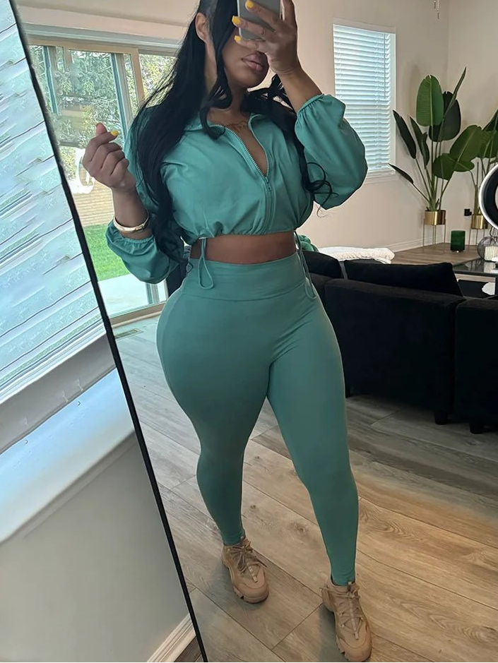 Weird Puss Women's Tracksuit Set Zipper Jacket & Leggings - EverHype