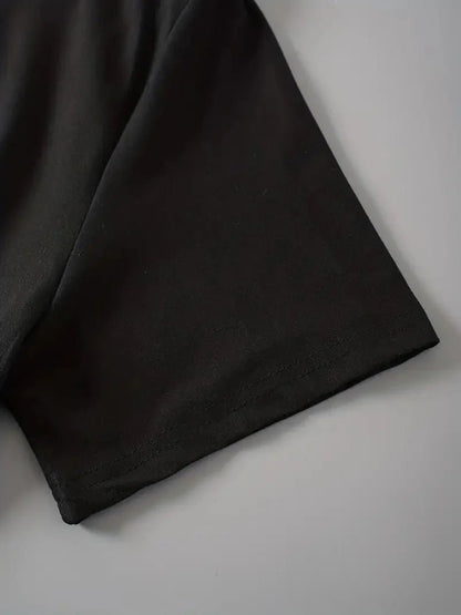 Plus Size Butterfly & Letter Print T-Shirt Casual Short Sleeve Top For Spring & Summer Women's Plus Size Clothing - EverHype